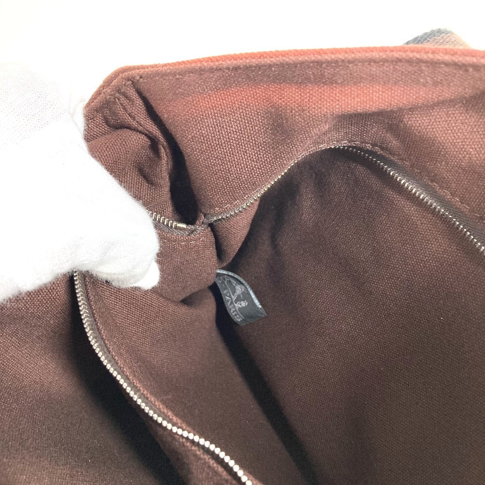 HERMES トロカホリゾンタルPM トロカホリゾンタル PM ハンドバッグ カバン トートバッグ コットン ユニセックス ブラウン