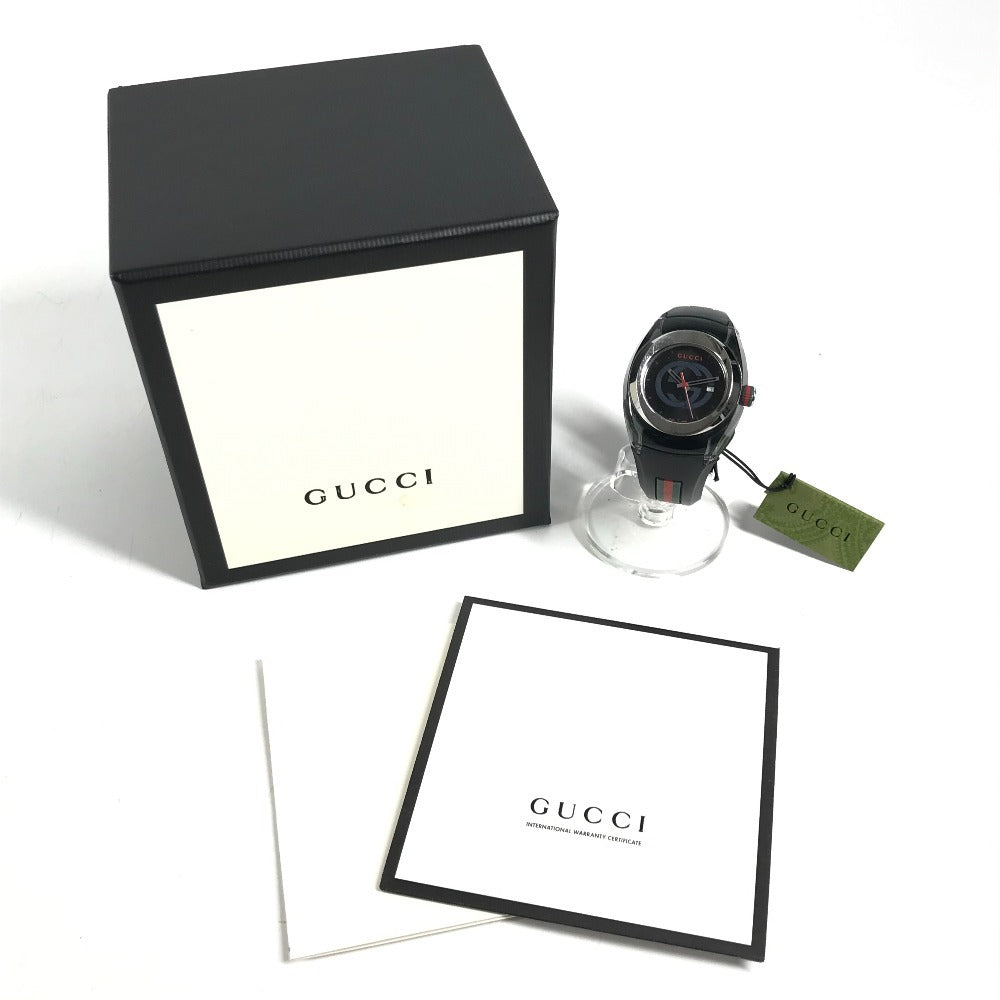 GUCCI YA137301 シンク レディースウォッチ メンズウォッチ 腕時計 ラバー ユニセックス ブラック