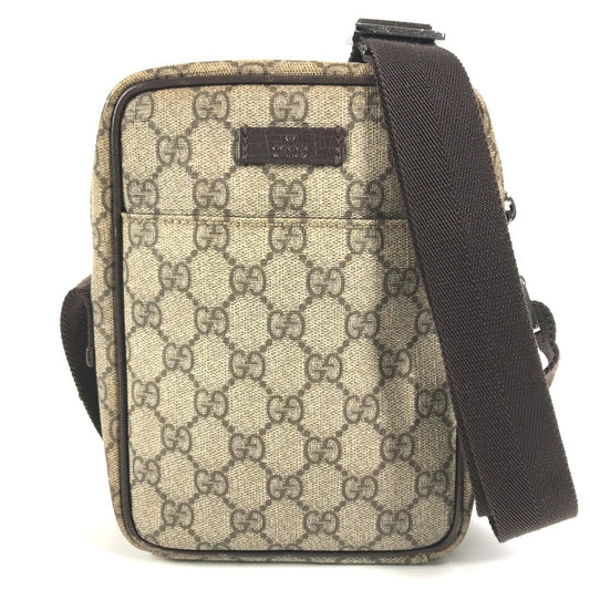 GUCCI 122754 GG Supreme GG Logo Pochette Crossbody bag Shoulder Bag GG Supreme Canvas Beige Used