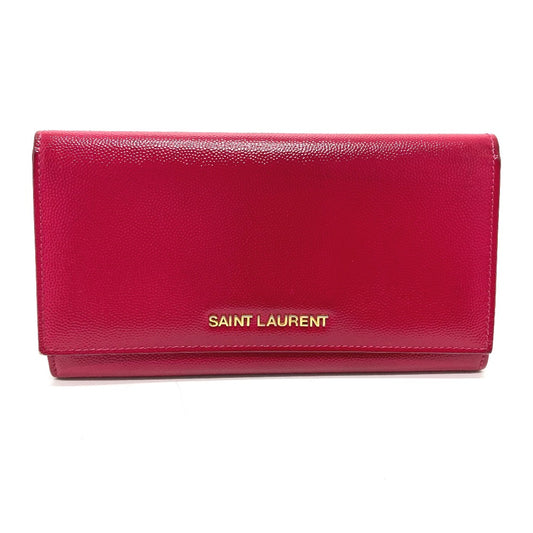 SAINT LAURENT PARIS 340839 ロゴ ロングウォレット 二つ折り ファッション小物 長財布 レディース フーシャピンク