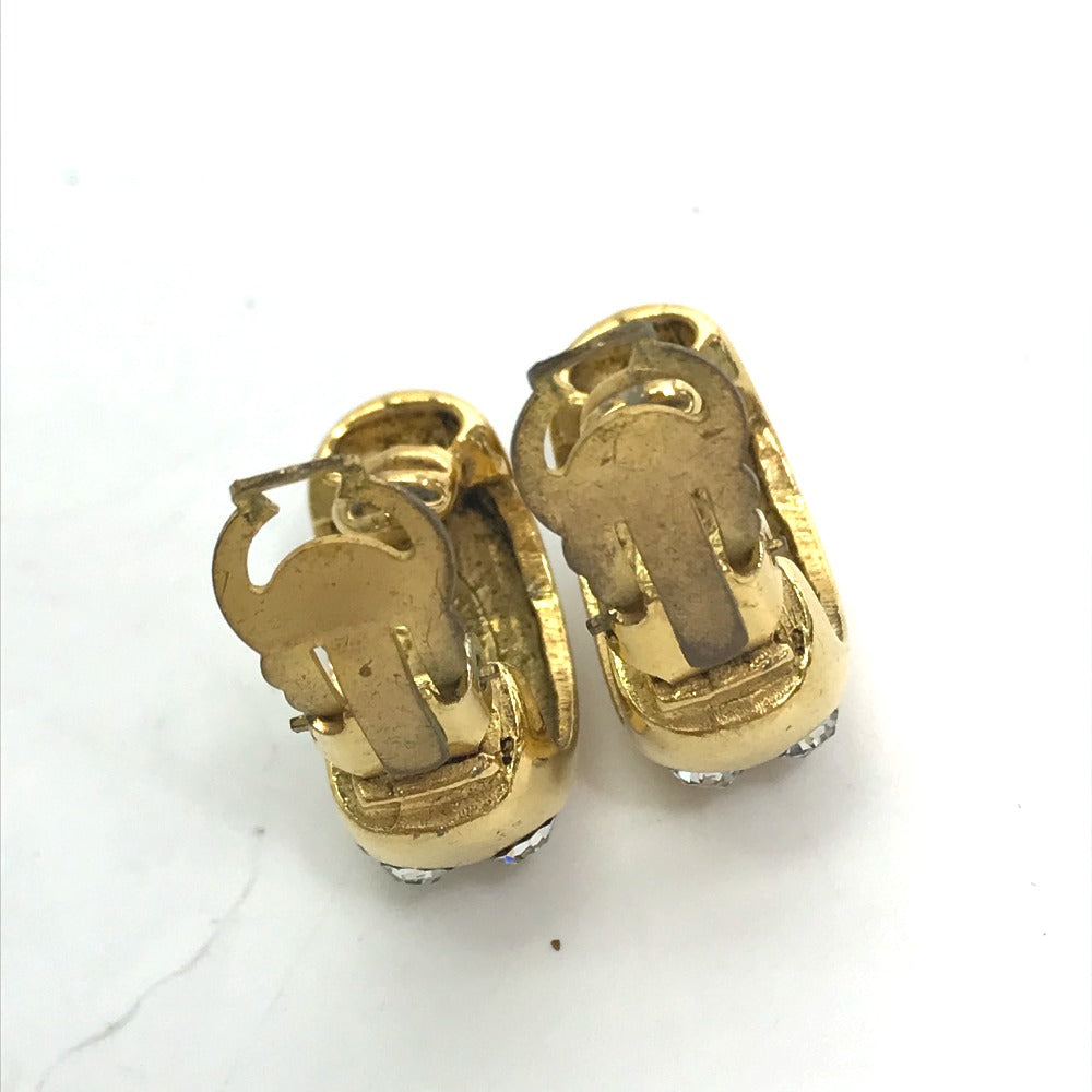 CHANEL ヴィンテージ ラインストーン イヤリング メタル レディース ゴールド