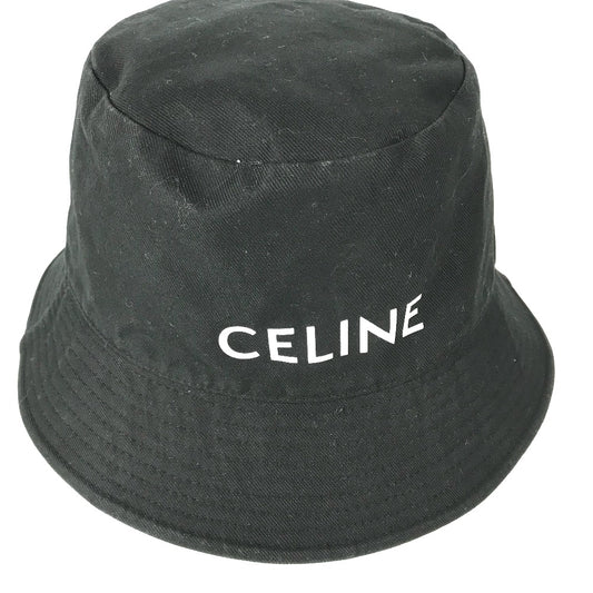 CELINE AU5B968P ハット帽 帽子 バケットハット ボブハット ロゴ ハット コットン メンズ ブラック