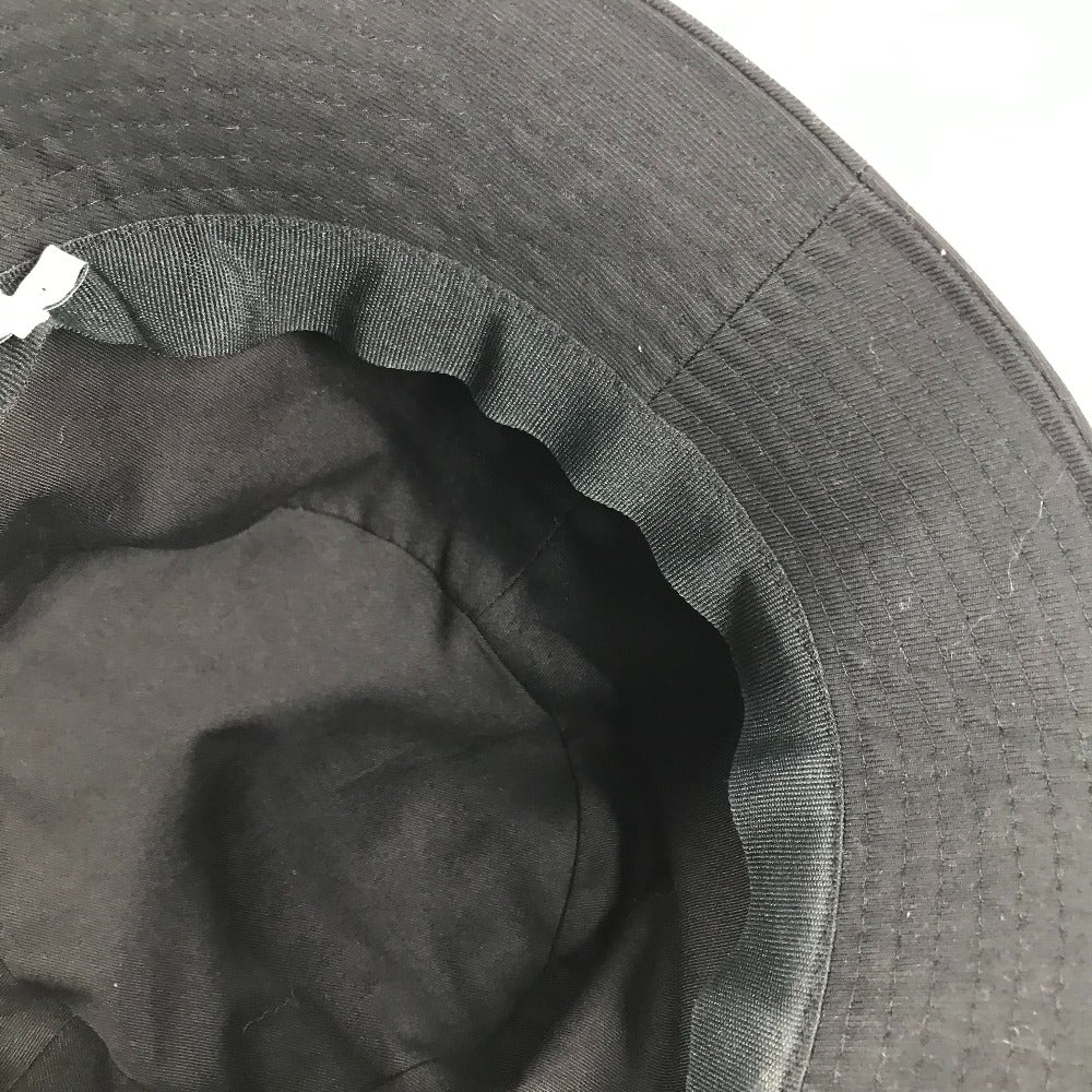 CELINE AU5B968P Men's Bucket Hat with Logo, Cotton, Black