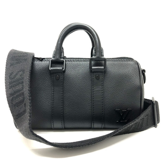 LOUIS VUITTON M80950 アエログラム キーポルXS 2WAY ショルダーバッグ ミニ ボストンバッグ トリヨンレザー レディース ブラック