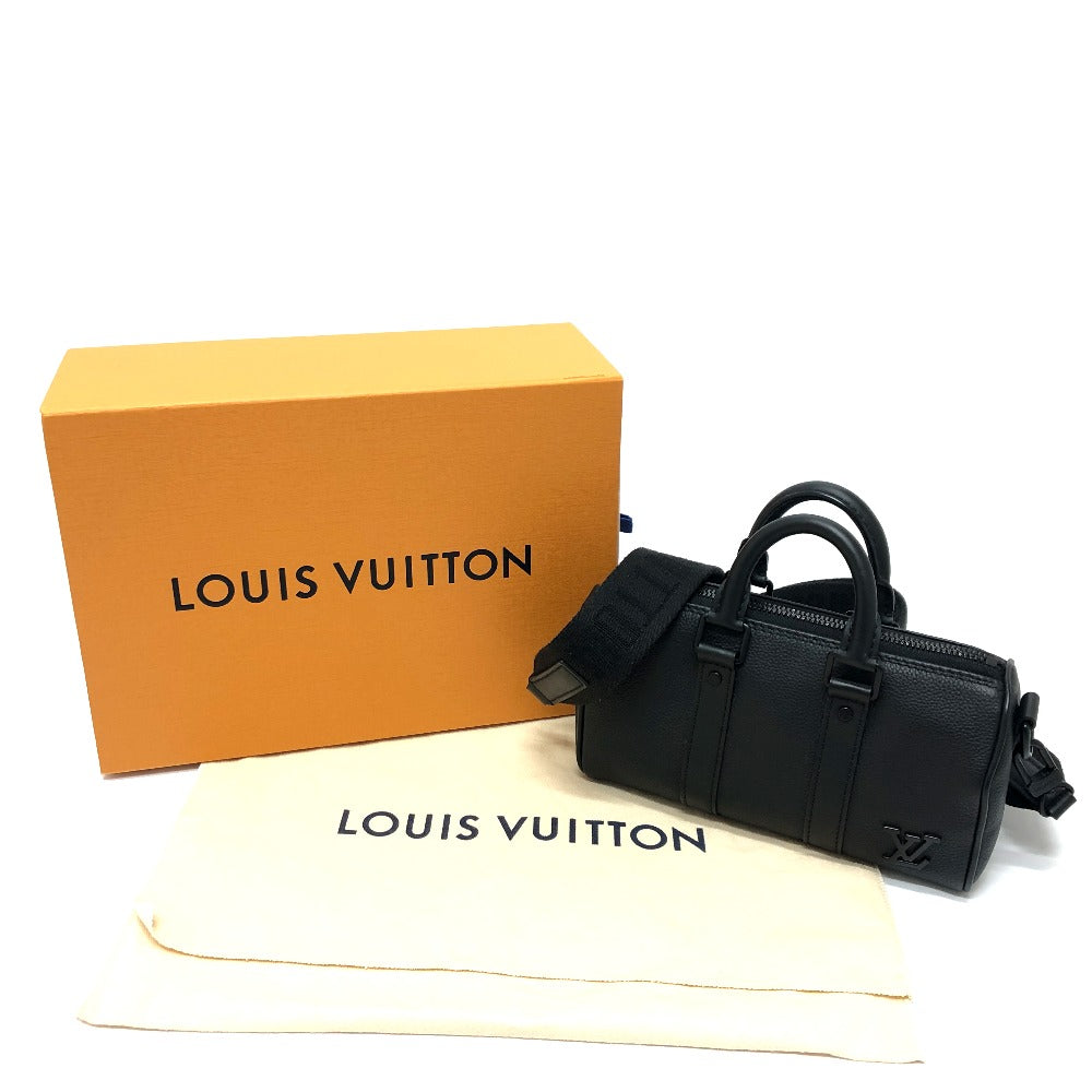 LOUIS VUITTON M80950 アエログラム キーポルXS 2WAY ショルダーバッグ ミニ ボストンバッグ トリヨンレザー レディース ブラック