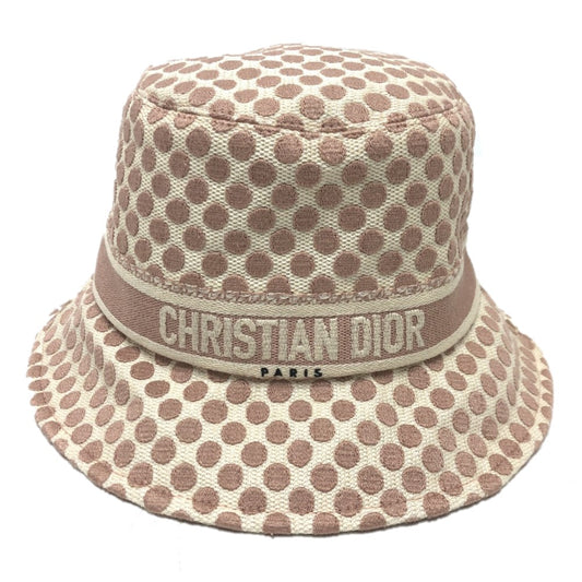 Christian Dior 05DDO923I156 ロゴ ドット ハット コットン レディース ピンク