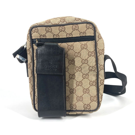 GUCCI 018・1619 ポシェット GG ポーチ付き カバン 斜め掛け ショルダーバッグ キャンバス/レザー レディース ベージュ