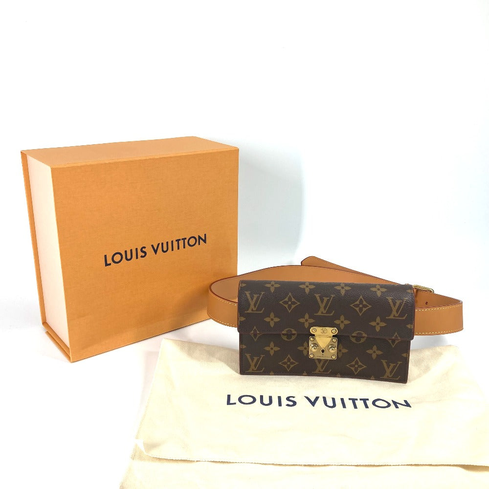 LOUIS VUITTON M44667 モノグラム Sロック ベルトポーチ PM ベルト付き ベルトバッグ ショルダーバッグ ウエストバッグ モノグラムキャンバス レディース ブラウン