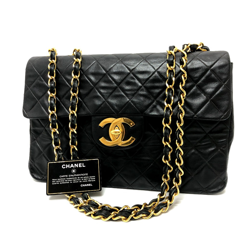 CHANEL マトラッセ Wチェーンデカマトラッセ マトラッセ34 マトラッセ 34 2WAYバッグ カバン ショルダーバッグ レザー レディース ブラック