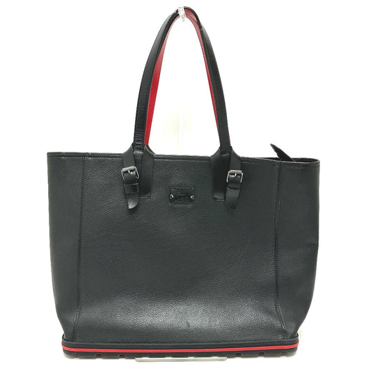 Christian Louboutin ロゴ 肩掛けバッグ トートバッグ レザー メンズ ブラック