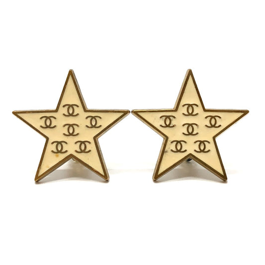 CHANEL 01P スター 星 CC ココマーク ヴィンテージイヤリング アクセサリー イヤリング メタル レディース ゴールド