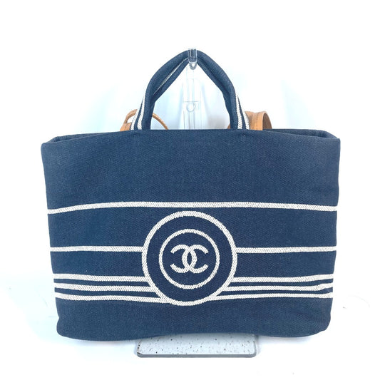 CHANEL A92240 デニム CC ココマーク 2WAY トートバッグ 肩掛け ハンドバッグ ショルダーバッグ デニム レディース ブルー