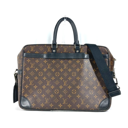LOUIS VUITTON M40224 モノグラムマカサー ポルトドキュマンヴォワヤージュGM PDV 2WAYバッグ ショルダーバッグ カバン ビジネスバッグ モノグラムマカサーキャンバス メンズ ブラウン