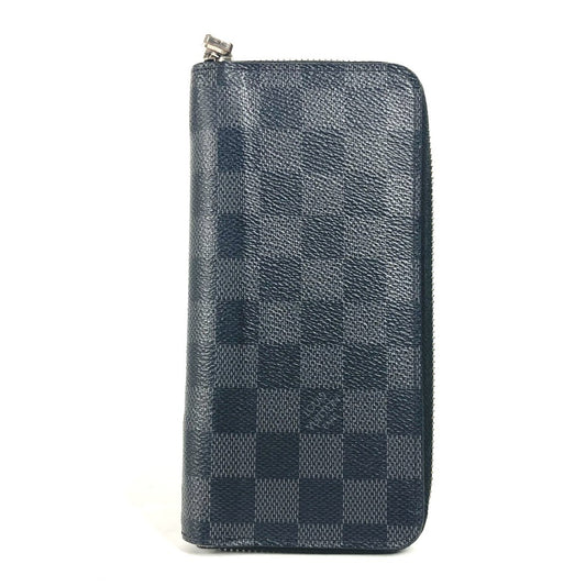 LOUIS VUITTON N61653 ダミエグラフィット ポルトフォイユヴァスコ ロングウォレット ラウンドファスナー 長財布 ダミエグラフィットキャンバス メンズ ブラック