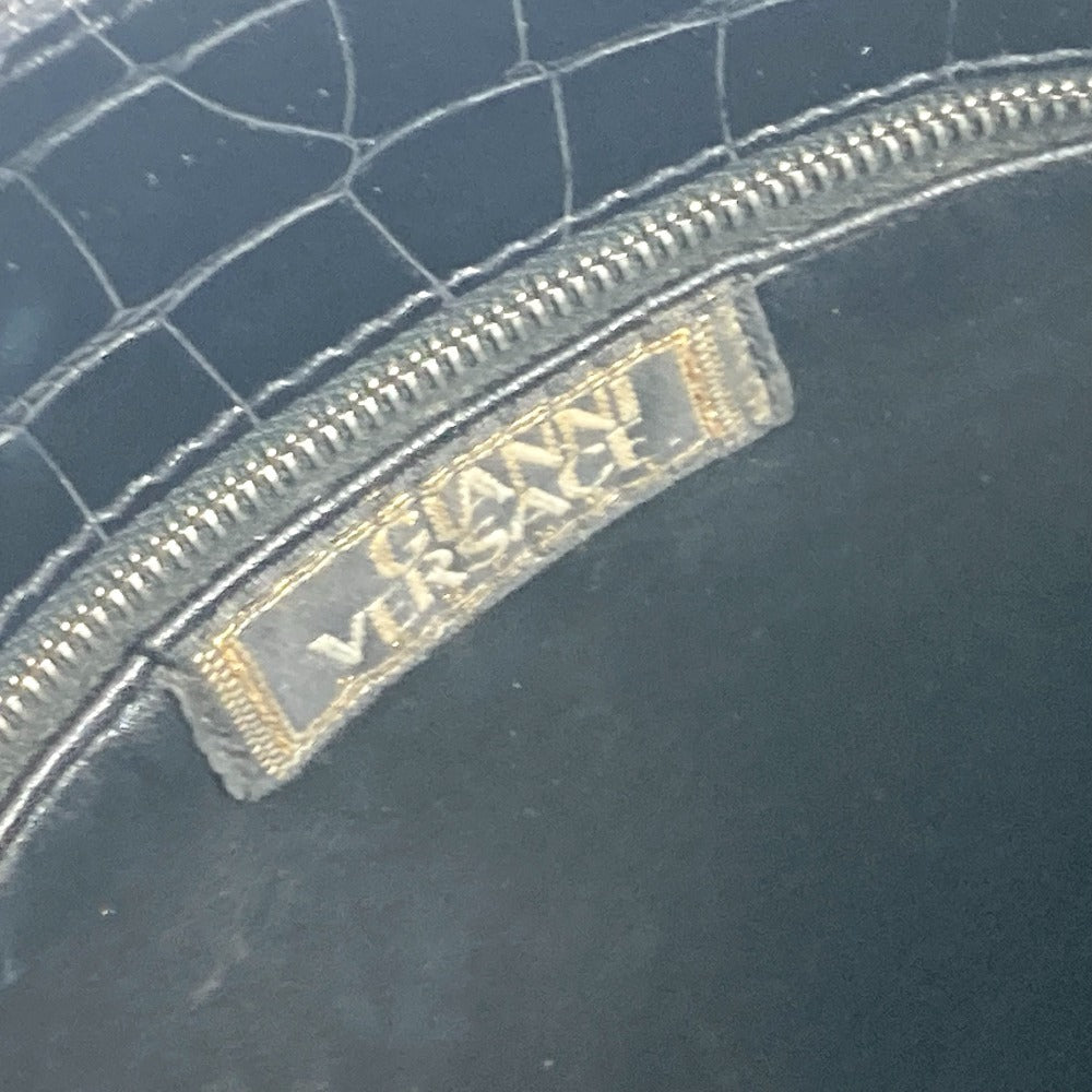 VERSACE メデューサ ロゴ スタッズ カバン トートバッグ ハンドバッグ レザー レディース ブラック