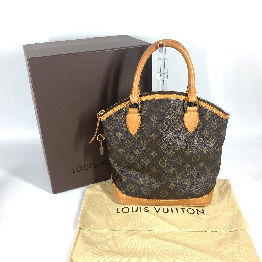LOUIS VUITTON M40102 Monogram Lockit Handbag, Monogram Canvas, Women's, Brown