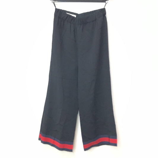 GUCCI 577607 ライン ロゴ ロングパンツ ボトムス アパレル ズボン パンツ ウール レディース ブラック