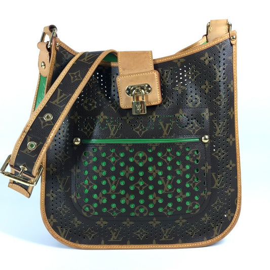 LOUIS VUITTON M95173 モノグラムペルフォ ミュゼット カバン 斜め掛け ショルダーバッグ モノグラムキャンバス ユニセックス グリーン