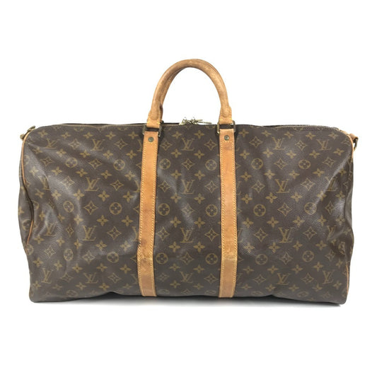 LOUIS VUITTON M41414 Monogram Canvas Shoulder Bag, Keepall Bandouliere 55, Travel Bag, Handbag, Boston Bag, Unisex, Brown