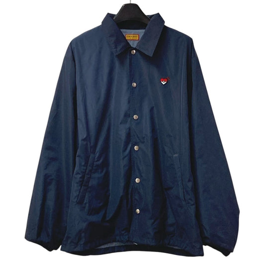 HUMAN MADE XX30JK005 25AW POKEMON Pikachu Coach Jacket Apparel Long Sleeve Outerwear Jumper Zip-Up Jacket Polyester Men's Navy