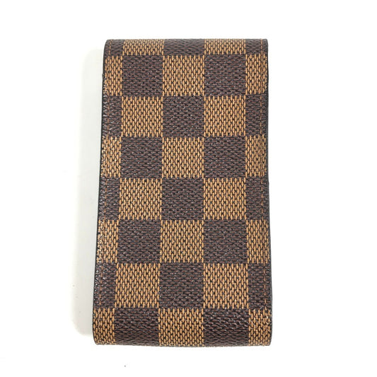 LOUIS VUITTON N63024 ダミエ エテュイシガレット タバコケース ポーチ 小物入れ シガレットケース ダミエキャンバス ユニセックス エベヌ ブラウン