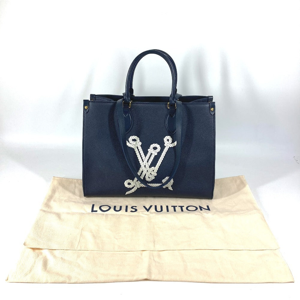 LOUIS VUITTON M24834 Sailor's Knot Nautical OnTheGo MM Crossbody Bag BOX Box Shoulder Bag Leather Unisex Navy