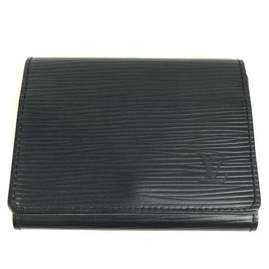 LOUIS VUITTON M56582 エピ アンヴェロップ カルト ドゥ ヴィジット 名刺入れ パスケース フラップ 2つ折り カードケース エピレザー ユニセックス ノワール ブラック