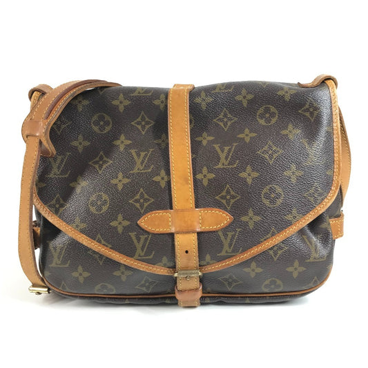 LOUIS VUITTON M42256 モノグラム ソミュール30 ソミュール30 フラップ カバン バック 斜め掛けバック ショルダーバッグ モノグラムキャンバス ユニセックス ブラウン