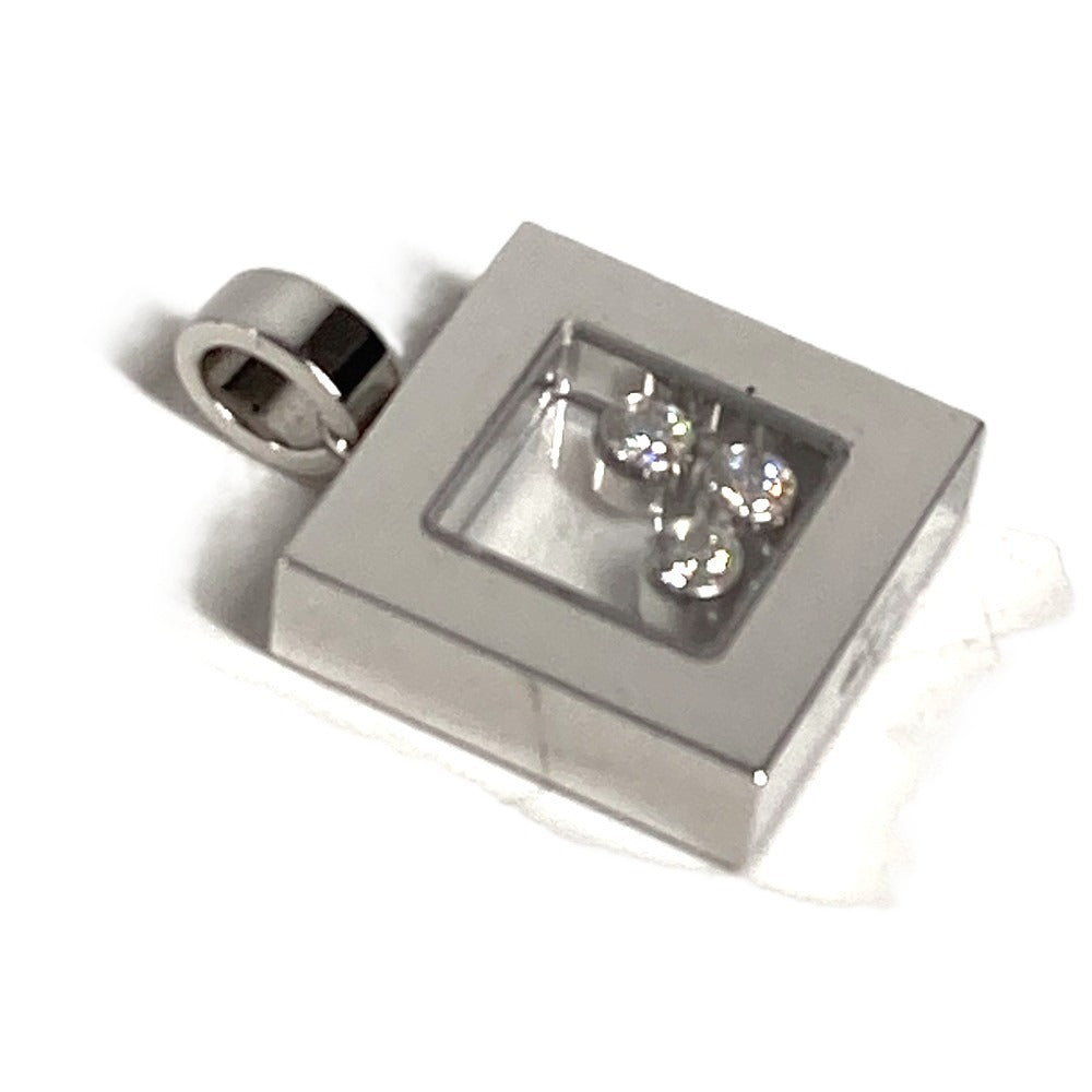 Chopard เพชร K18 ทอง 18K Happy Diamond เครื่องประดับ จิวเวลรี่ สร้อยคอ จี้ WG750 สตรี สีเงิน