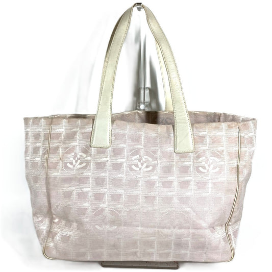 CHANEL A15991 CC ココマーク ロゴ ニュートラベルライン MM ニュートラベルラインMM ショルダーバック カバン 肩掛け トートバッグ レザー/ナイロン ユニセックス ベージュ
