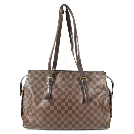 LOUIS VUITTON N51119 ダミエ チェルシー カバン 肩掛け トートバッグ ショルダーバッグ ダミエキャンバス ユニセックス エベヌ ブラウン
