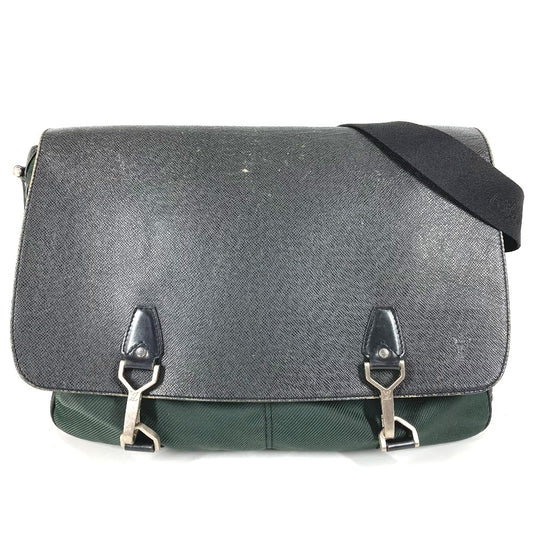 LOUIS VUITTON M30162 タイガ デルスー カバン フラップ 斜め掛け メッセンジャーバッグ ショルダーバッグ タイガレザー ユニセックス カーキ