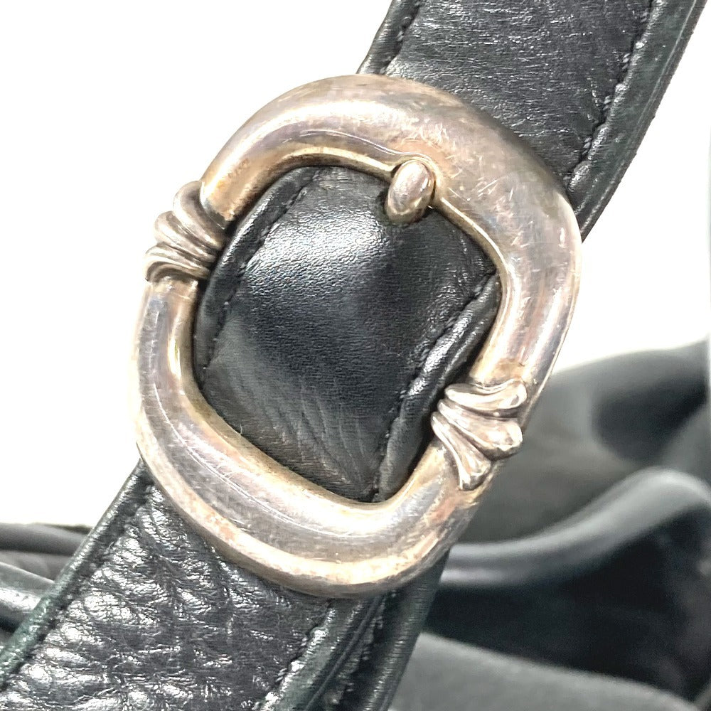 CHROME HEARTS ガンスリンガー ロゴ クロス バックパック カバン リュックサック レザー/スエード ユニセックス ブラック