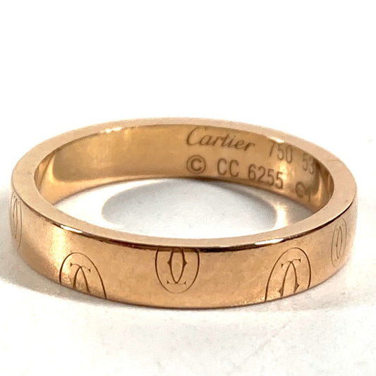 CARTIER K18 金 18K ハッピーバースデー ロゴ アクセサリー ジュエリー リング・指輪 Au750 レディース ピンクゴールド