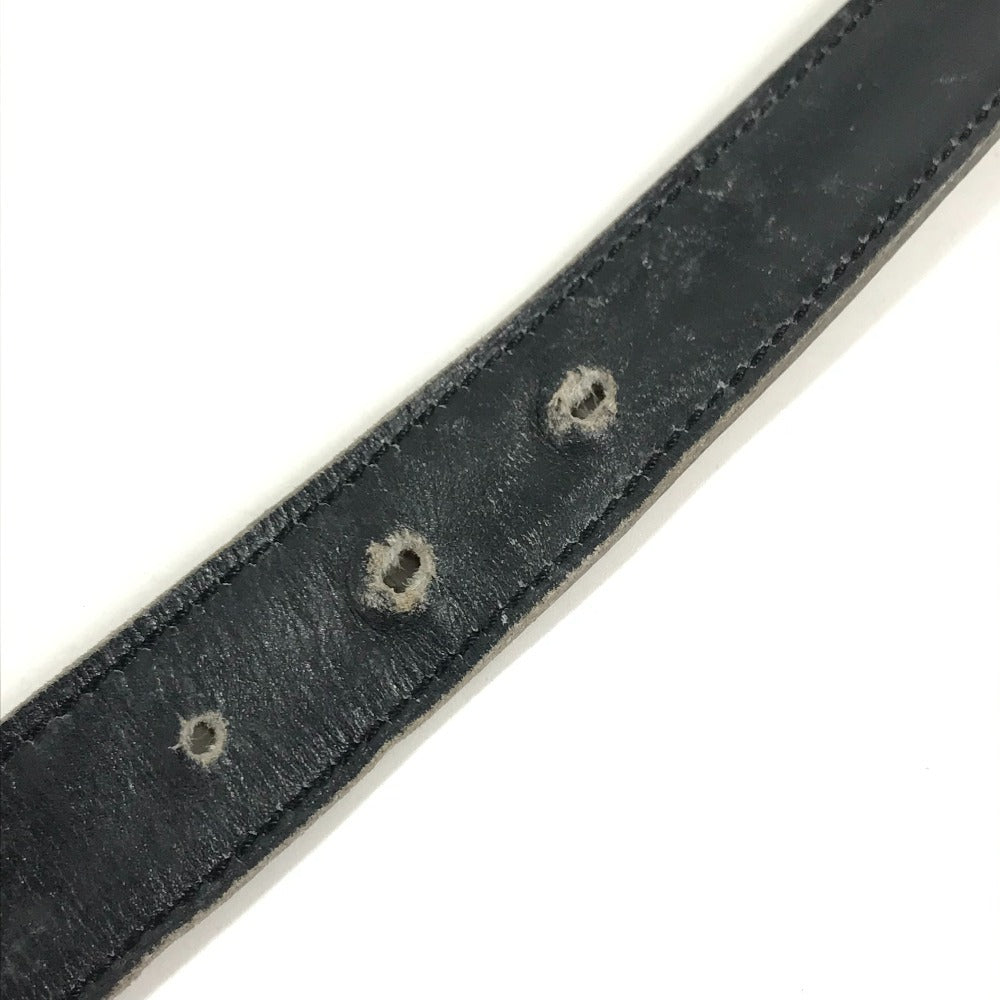 HERMES vintage H logo H belt Constance belt Leather Black x Brown/SilverHardware Used
