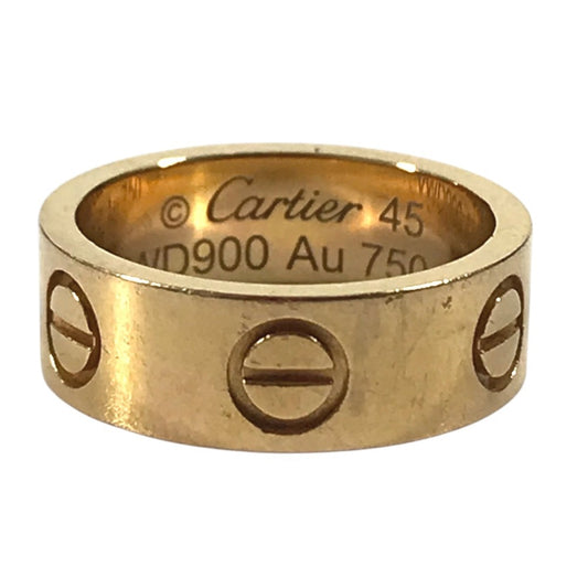 CARTIER Love Ring Accessory Jewelry Ring YG750 Gold Used