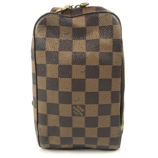 LOUIS VUITTON N51994 Damier Geronimos old Bag Shoulder Bag Waist Pouch body bag Damier Canvas Ebene Brown Used