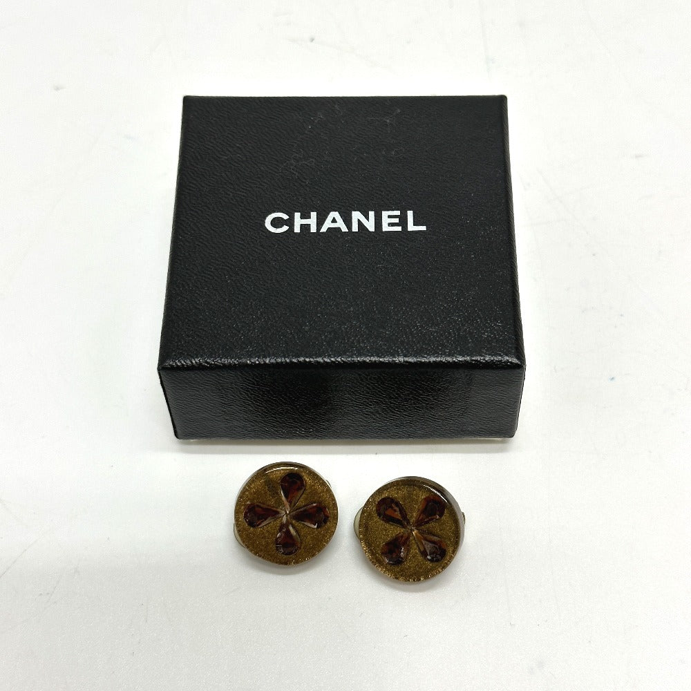 CHANEL クローバー 01C イヤリング プラスチック レディース ゴールド