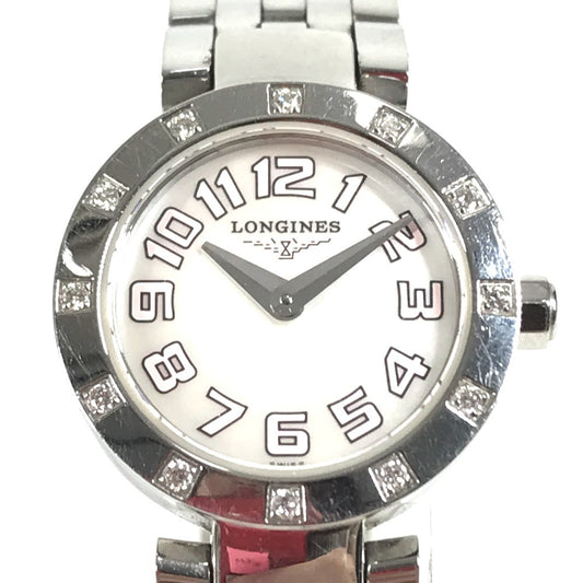 LONGINES L5.174.0 ドルチェビータ ダイヤベゼル 12P ダイヤ ダイヤモンド レディースウォッチ ウォッチ 時計 腕時計 SS レディース シルバー