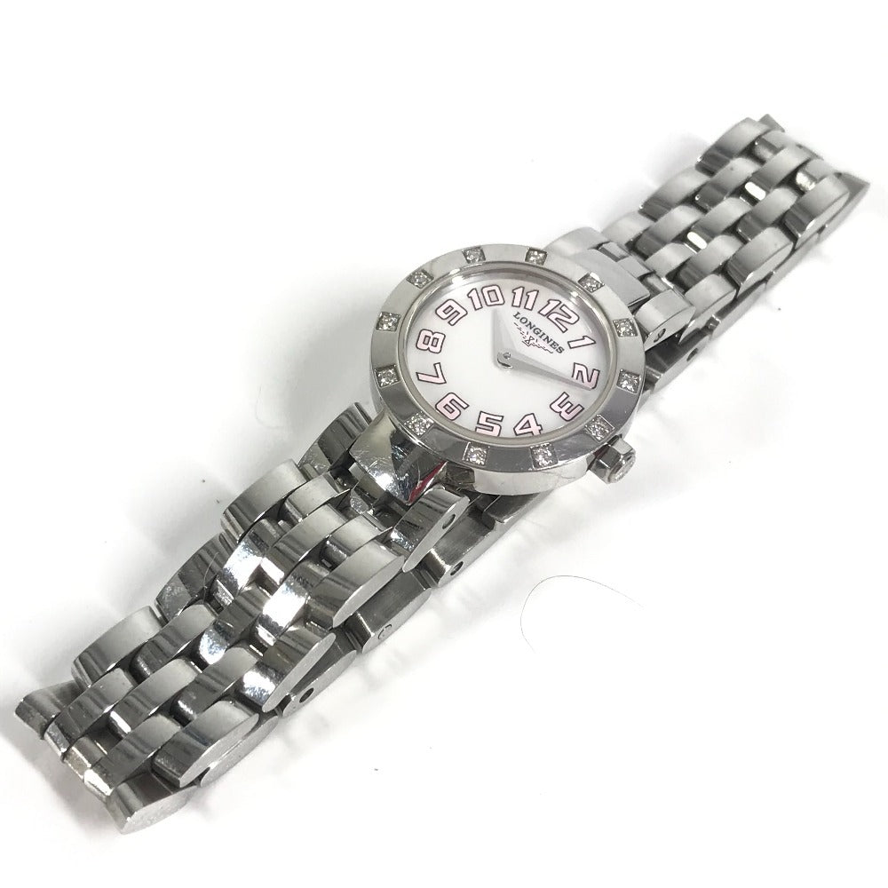 LONGINES L5.174.0 Dolce Vita Diamond Bezel 12P Diamond Women's Watch Stainless Steel Silver