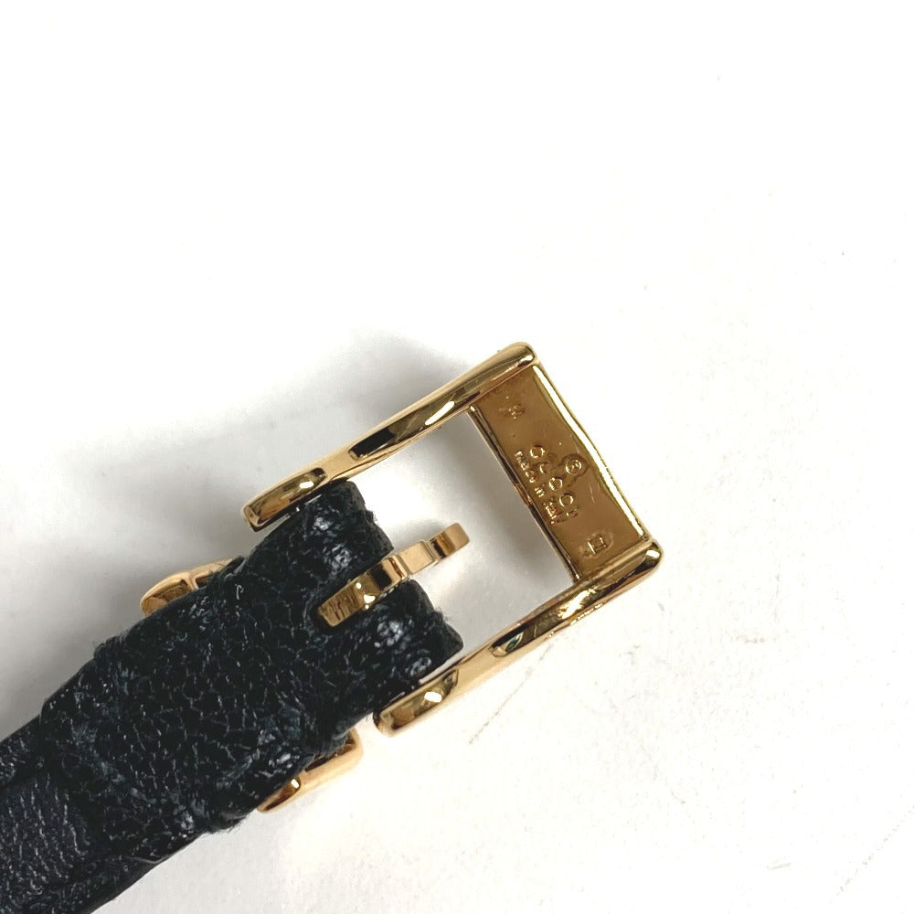 GUCCI GG logo leather bracelet, unisex, black