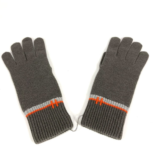 HERMES Hロゴ 手袋 《ジェイコブ》 アクセサリー グローブ 手袋 カシミヤ メンズ トゥルブ グレー