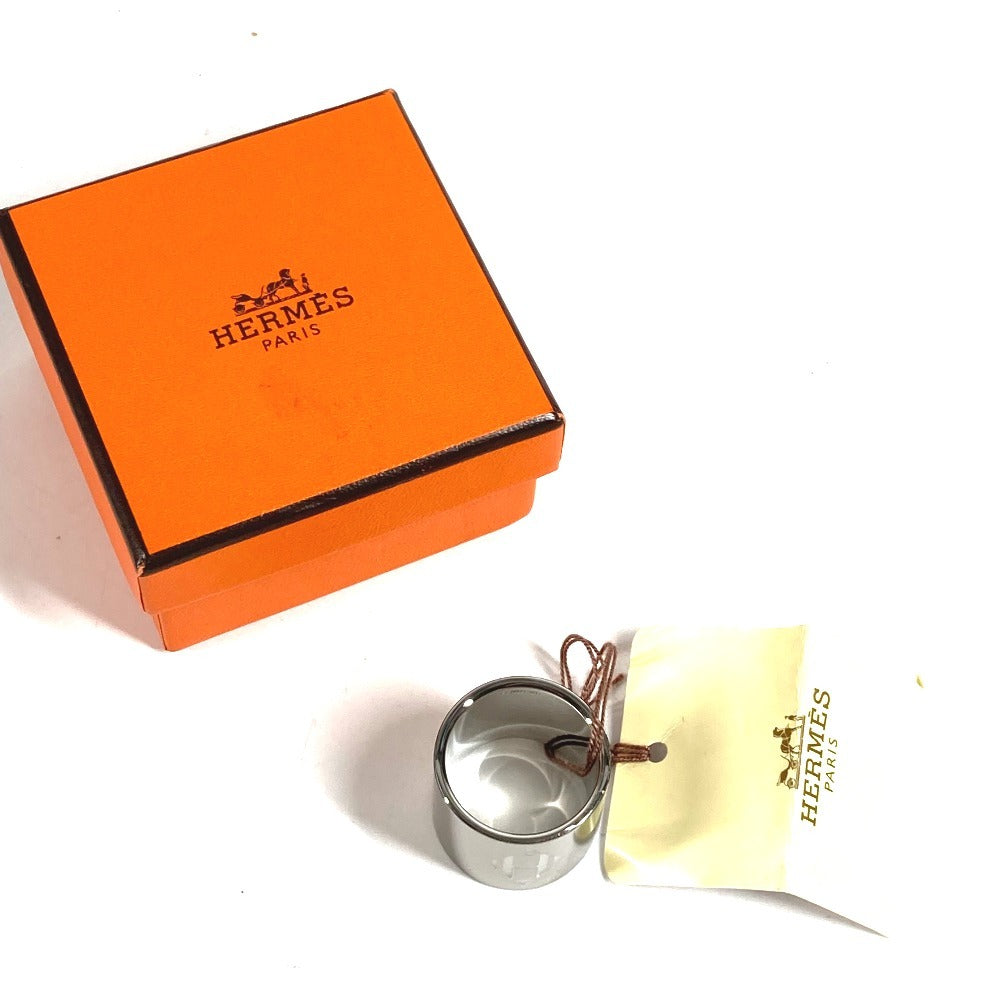 HERMES Hディアマン ロゴ アクセサリー ジュエリー スカーフリング メタル ユニセックス シルバー