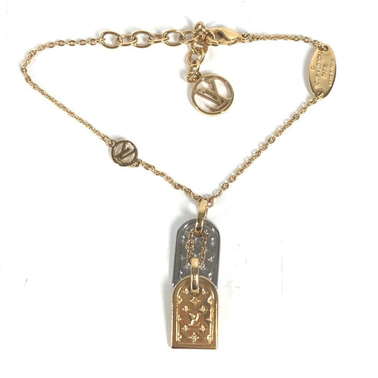 LOUIS VUITTON M63142 Monogram Bracelet Nanogram Bracelet Nanogram Accessories chain Bracelet Gold/Silver Used