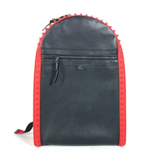 Christian Louboutin ラバーソール Backparis バックパリス カバン バックパック リュックサック レザー メンズ ブラック