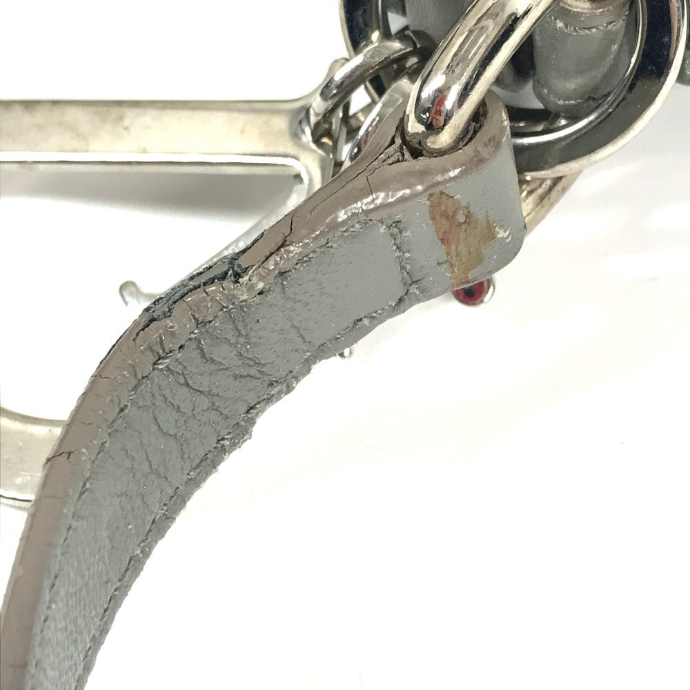 Dior ロゴ カナージュ キルティング 斜め掛け ポシェット フラップ ショルダーバッグ レザー/ナイロン ユニセックス グレー系