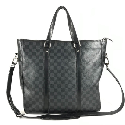 LOUIS VUITTON N51192 ダミエグラフィット タダオ トートバッグ 縦型 カバン 斜め掛け 2WAYバッグ ショルダーバッグ ダミエグラフィットキャンバス ユニセックス ブラック
