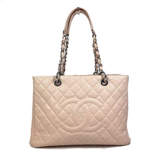 CHANEL A50995 CC ココマーク マトラッセ カバン チェーン GST ショルダーバッグ トートバッグ キャビアスキン レディース ピンク