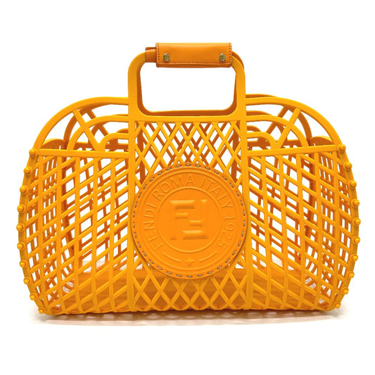 FENDI 8GH389 バケット ミディアム バッグ ハンドバッグ プラスチック レディース オレンジ系