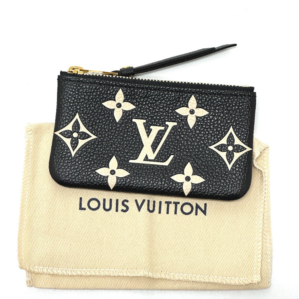LOUIS VUITTON M80885 Monogram Empreinte Pochette Cle Coin Case in Monogram Empreinte Leather, Women's, Black